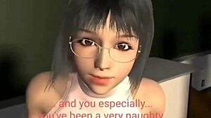 Umemaro's busty female teacher dominates in this hentai