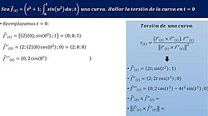 torsi�n de una curva - ejercicio 1