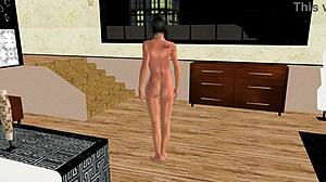 Красавицата позира секси в 3D карикатура