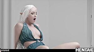 cosplay porn features incredible elf alya stark with milky boobs in bukkake, creampie, and orgasm scenes.