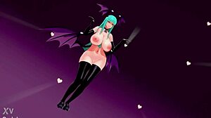 Morrigan Aensland performs nude dance and sex in hentai darkstalkers mmd 3d!
