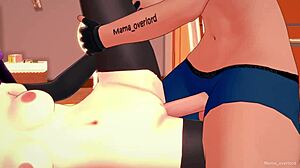 Wet TV Woman Wants to Play with Big Dick in Towel Hentai!