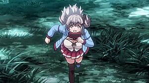 Busty Hentai Babe Fucked by Monster Anal Creampie