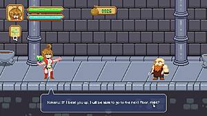 Cute female warrior has sex with men in pleasure climb new hentai game video