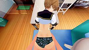 chie satonaka gets fucked and creampied from your pov - persona 4 hentai