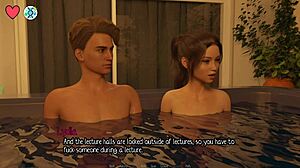 Elmwood University 12 - Brunette Cheerleader Loves To Dirty Talk Into My Ear She Thanked Me For Fucking Her In The Hot Tub