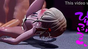 Chisato experiences a creampie in 3d anime