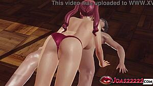College Anime Girl Ryudo 3D Hentai - Sloppy Blowjob For Big Dick POV Titjob On Top Stimulation And Sitting Handjob With Massive Cumshot