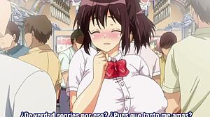 Follando estudiantes tetonas en el tren hentai