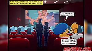 Naughtiness at the Movies Simpsons Porn Comics Big Ass Tits