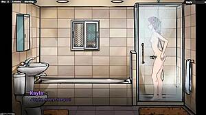 Jenny's first day as waitress? Hentai game!