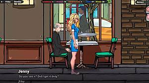 The client asked jane to bend over for a touch through her panties