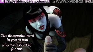 Queen Of Villains Dominates With Femdom Footjob In Sensory Deprivation