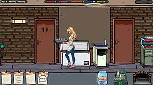 is she jerking off in the shower?