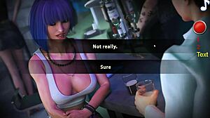 Hot Hentai Babe's Sweet Pussy Fucked Roughly In Bar By Horny Dude