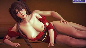 i admire the busty babe in red kimono 3d hentai
