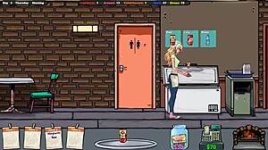 is she jerking off in the shower?