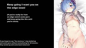 Rem Chastity Tease For You With Big Cock Blowjob Facial Jerk Off Instructions