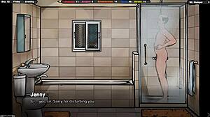 The landlord looks up jennys skirt as she dusts the refrigerator with anal blowjob bukkake creampie double penetration