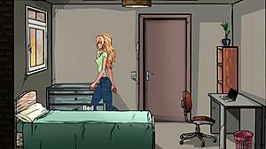 The landlord looks up jennys skirt as she dusts the refrigerator with anal blowjob bukkake creampie double penetration