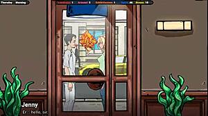 is she jerking off in the shower?