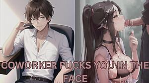 Coworker Bends You Over Desk, Rough Fuck