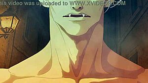 Cheating wife sucks vampire huge cock in halloween special.