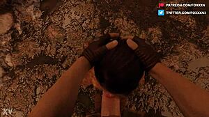 Jill Valentine Muddy BDSM Blowjob