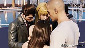 란제리 입은 루루 무대에서 야하게 춤추기