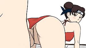 In the Naruto Hentai Game Jikage Rising, Tenten Squirts in Various Different Ways During Fucking