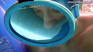 Minnie manga blows dildo underwater