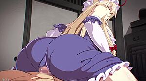 i watch touhou blonde riding my big cock passionately