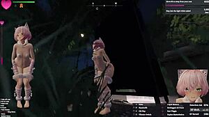 Manaka's Secret Flashing in Cat Costume During Central Park Free Run