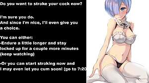 Rem Chastity Tease For You With Big Cock Blowjob Facial Jerk Off Instructions