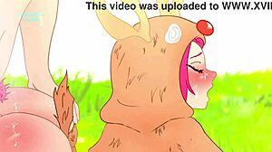 Mira in reindeer costume intensely fucks demon hunters in Kpop