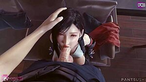 i suck tifa lockhart big tits deepthroat monster cock cum all over nipples pov