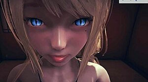 Girl in fox cosplay tames 3d hentai