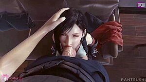 i suck tifa lockhart big tits deepthroat monster cock cum all over nipples pov