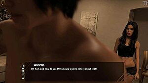 Stunning long-haired brunette enjoys being teased by me in taboo hentai 3d game