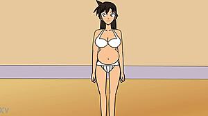 The growth zumo girl in anime animations with huge belly