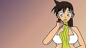 The growth zumo girl in anime animations with huge belly