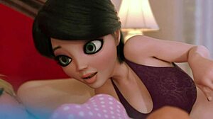 Futanari Stepmom Deepthroats Petite Daughter in 3D Family Animation