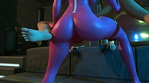 I'm obsessed with this thick cyberpunk futa shemale doing missionary anal.