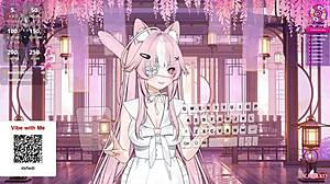 E-Girl Vtuber Model Squirts in Naughty Schoolgirl Maid Outfit