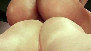 ebony babe's perfect big ass gets railed by fat old man's thick cock squirting cumshot