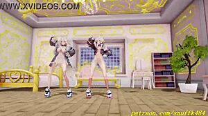 check out this fun novr mmd fuwamoco dance turning into wild 3d hololive hentai vibes