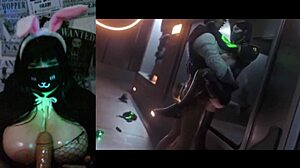 Wow Big Tits Goth Girl Watches Steamy Valorant Rule 34 Hentai Compilation!