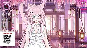 E-Girl Vtuber Model Squirts in Naughty Schoolgirl Maid Outfit