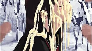 Super Bukkake Girl Endures Relentless Cum Facials in Full Gameplay Montage