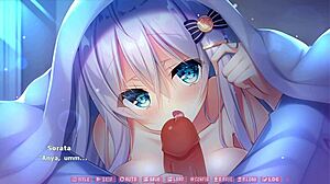 amayakase kanojo silver blonde beauty anya scene 5 craves your attention in hentai